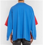 Balenciaga - Oversized Layered Two-Tone Cotton-Jersey T-Shirt - Red