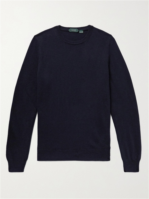 Photo: INCOTEX - Virgin Wool and Cashmere-Blend Sweater - Blue