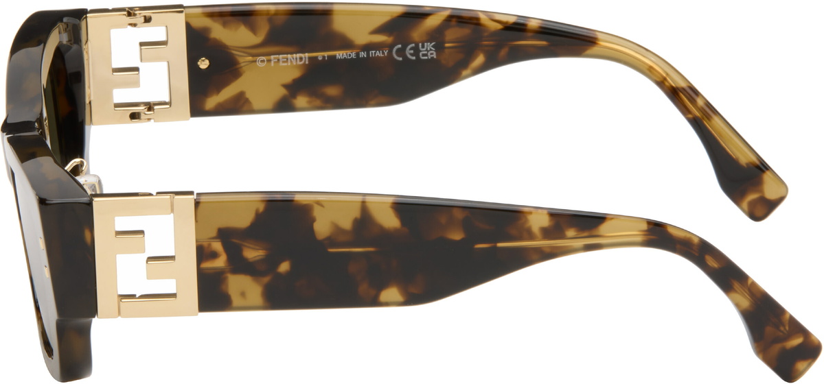 Fendi Brown 'Fendi FFold' Sunglasses