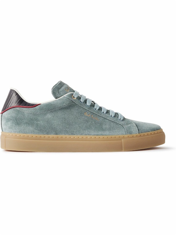 Photo: Paul Smith - Leather-Trimmed Suede Sneakers - Blue
