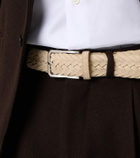 Canali Braided suede belt