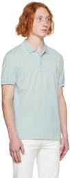 ZEGNA Blue Embroidered Polo