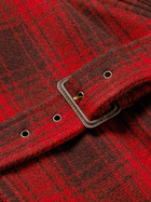 Polo Ralph Lauren - Polo Country Shawl-Collar Belted Checked Cotton Jacket - Red