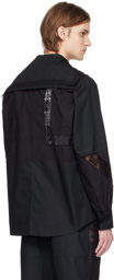 Marine Serre Black Lace Paneled Shirt