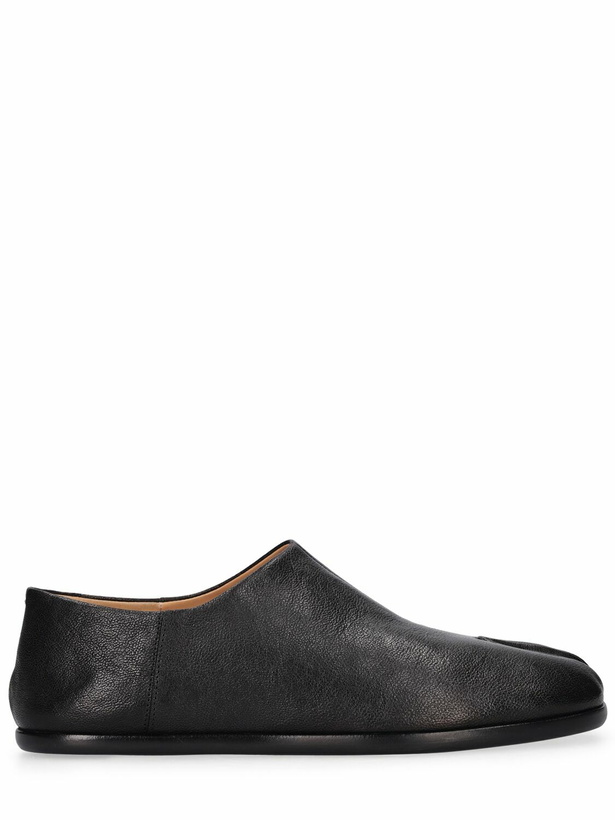 Photo: MAISON MARGIELA - 10mm Tabi Leather Babouche Shoes