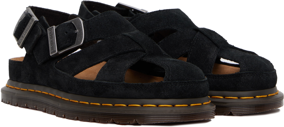 Dr. Martens Black Archive Fisherman Suede Sandals