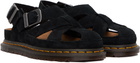 Dr. Martens Black Archive Fisherman Suede Sandals