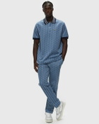 Lacoste Contrast Collar Monogram Polo Shirt Blue Polos