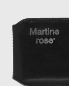 Martine Rose LOGO-FOIL EMBOSSED LEATHER CARD HOLDER Black Mens Wallet