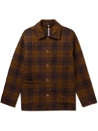 MAN 1924 - Checked Virgin Wool-Tweed Shirt Jacket - Brown