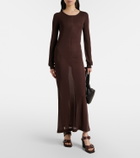 Lemaire Semi-sheer crêpe maxi dress
