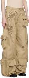 Collina Strada Beige Garden Cargo Pants