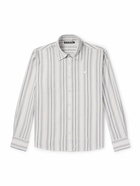 Acne Studios - Sarlie Logo-Appliquéd Striped Cotton-Poplin Shirt - Gray