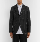 Comme des Garçons SHIRT - Black Panelled Twill Blazer - Black