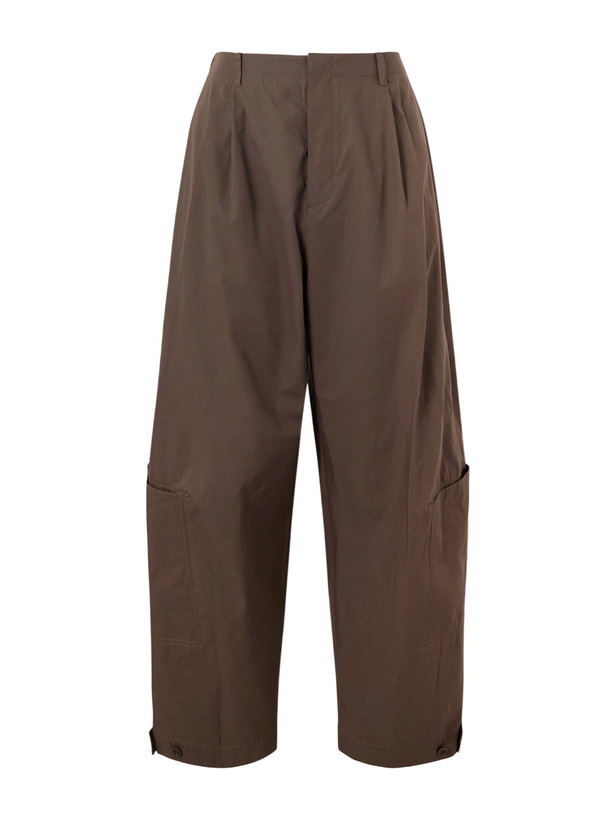 Photo: Amomento - Cotton-Blend Wide-Leg Trousers - Brown