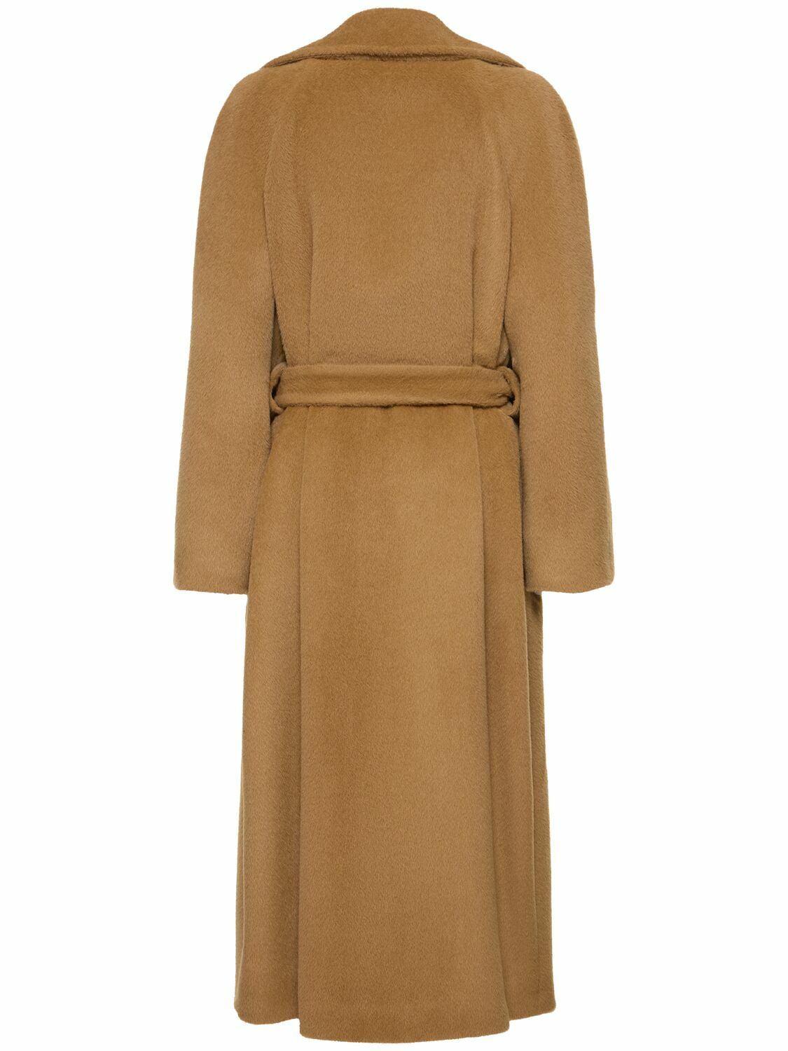 ALBERTA FERRETTI Belted Alpaca & Wool Long Coat
