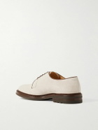 Brunello Cucinelli - Suede Derby Shoes - White