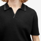 Percival Men's Cassette Knit Polo in Black