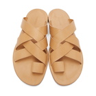 Jil Sander Tan Woven Sandals