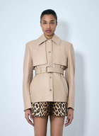 Sportmax Leather Belted Jacket