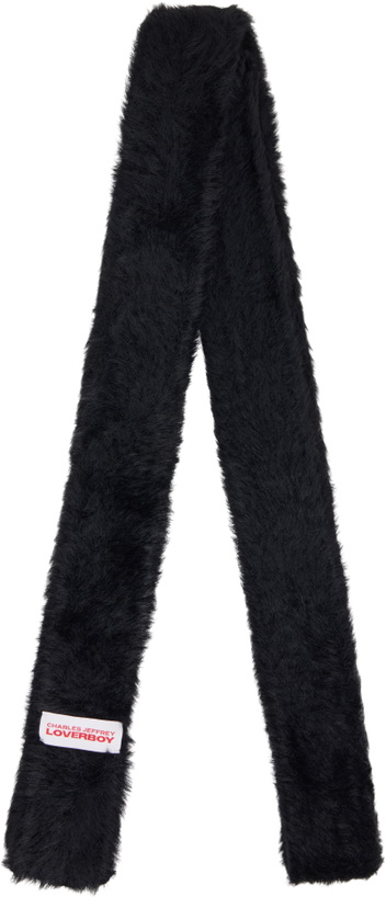 Photo: Charles Jeffrey LOVERBOY Black Fluffy Skinny Scarf