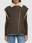 BRUNELLO CUCINELLI Suede Shearling Vest