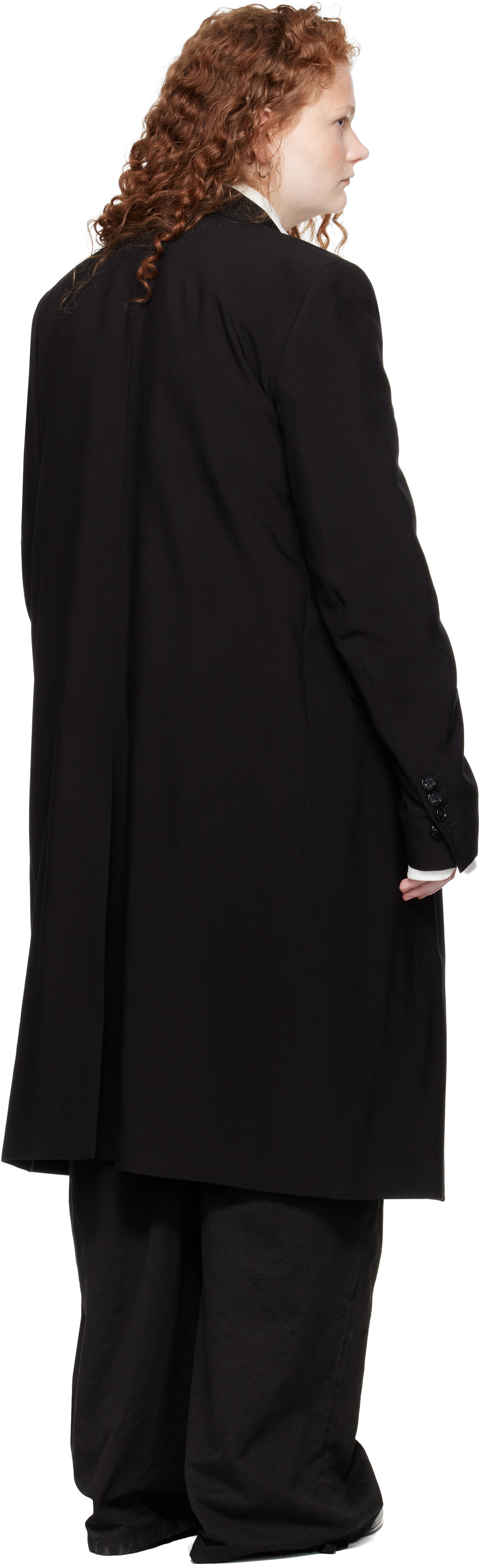 Ann Demeulemeester Black Viv High Comfort Tailored Coat