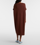 Jardin des Orangers Cotton, silk, and cashmere midi dress