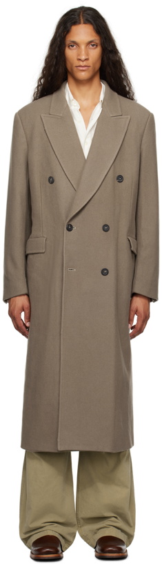 Photo: Our Legacy Taupe Extended Whale Coat