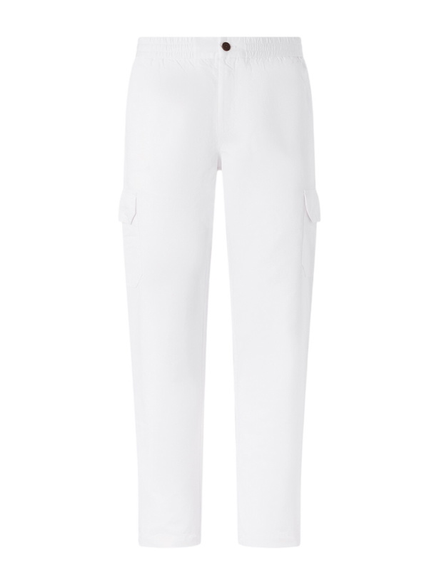 Photo: Mr P. - Tapered Cotton and Linen-Blend Trousers - White