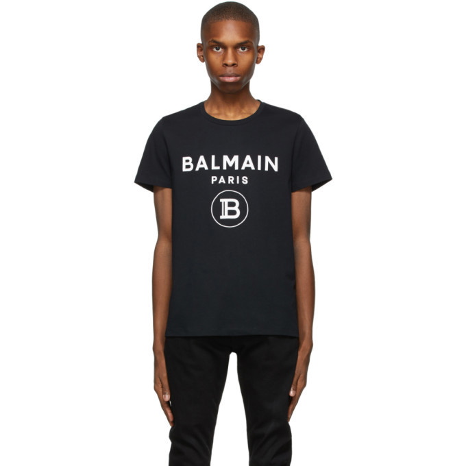 Photo: Balmain Black Print Logo T-Shirt
