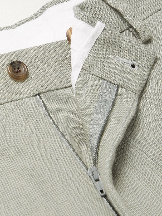 Photo: Anderson & Sheppard - Linen Trousers - Green