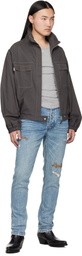 Ksubi Blue Chitch Public Repair Skribed Jeans