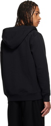 Givenchy Black Zipped 'GIVENCHY' Stamp Print Hoodie