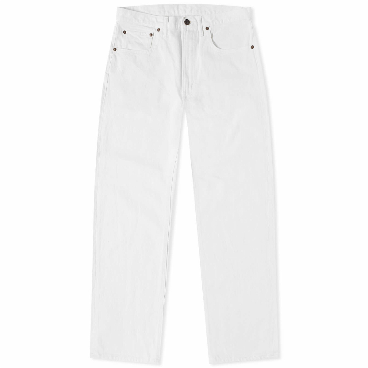 Beams Plus Men's 5 Pocket Denim Jean in White Beams Plus