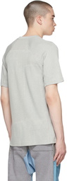 BYBORRE Grey Cotton Jacquard T-Shirt