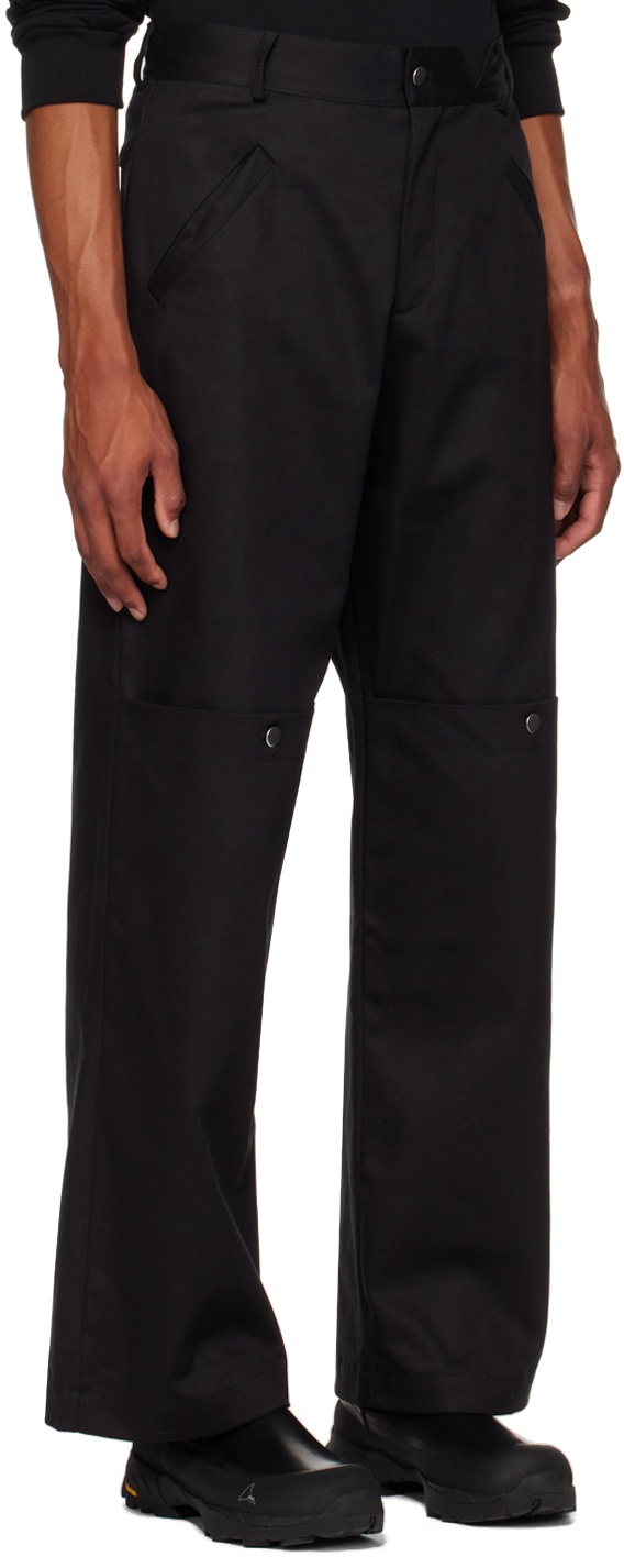 SPENCER BADU Black Knee Pocket Cargo Pants Spencer Badu
