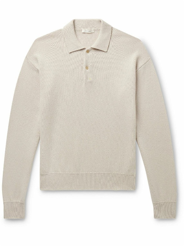 Photo: The Row - Joyce Cotton and Cashmere-Blend Polo Shirt - Neutrals