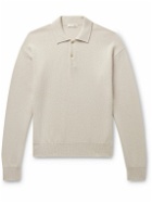The Row - Joyce Cotton and Cashmere-Blend Polo Shirt - Neutrals