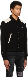 AMIRI Black Western Varsity Bomber Jacket