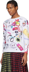 Chopova Lowena White 'What's In My Bag' Fitted Jersey T-shirt