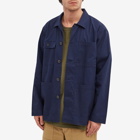 Universal Works Men's Fine Twill Dockside Overshirt in Navy