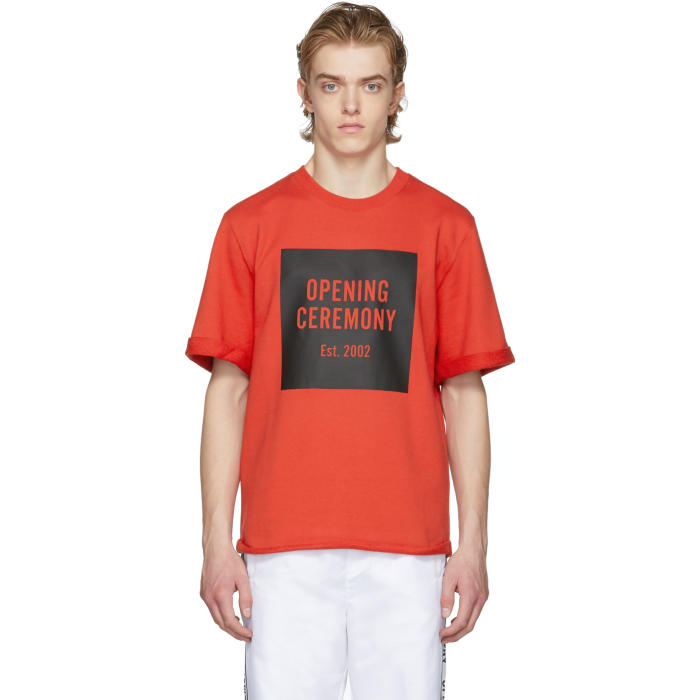 Opening Ceremony Red Limited Edition Torch Logo Sweat T-Shirt