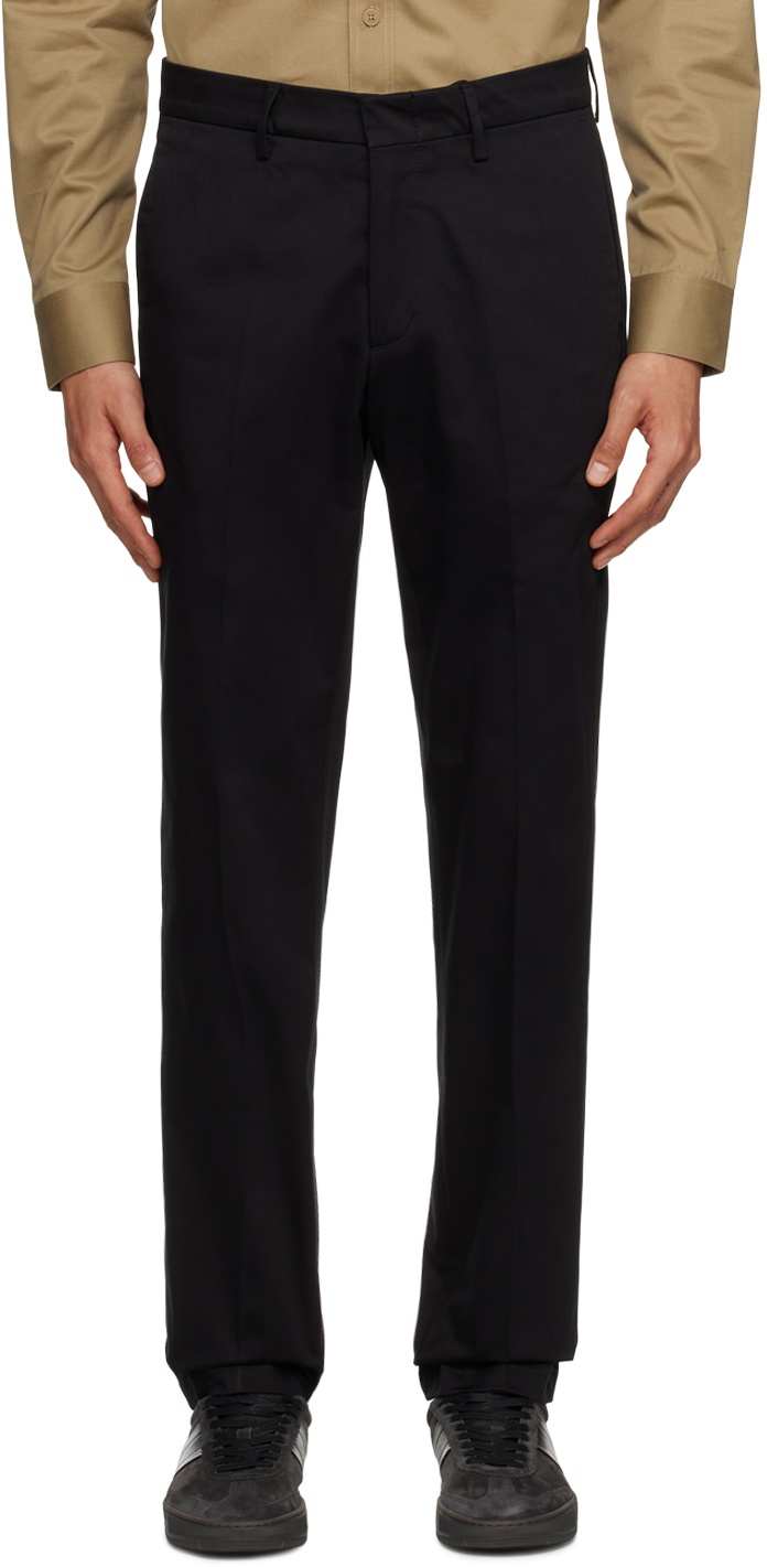 Photo: Dunhill Black Zip Chino Trousers