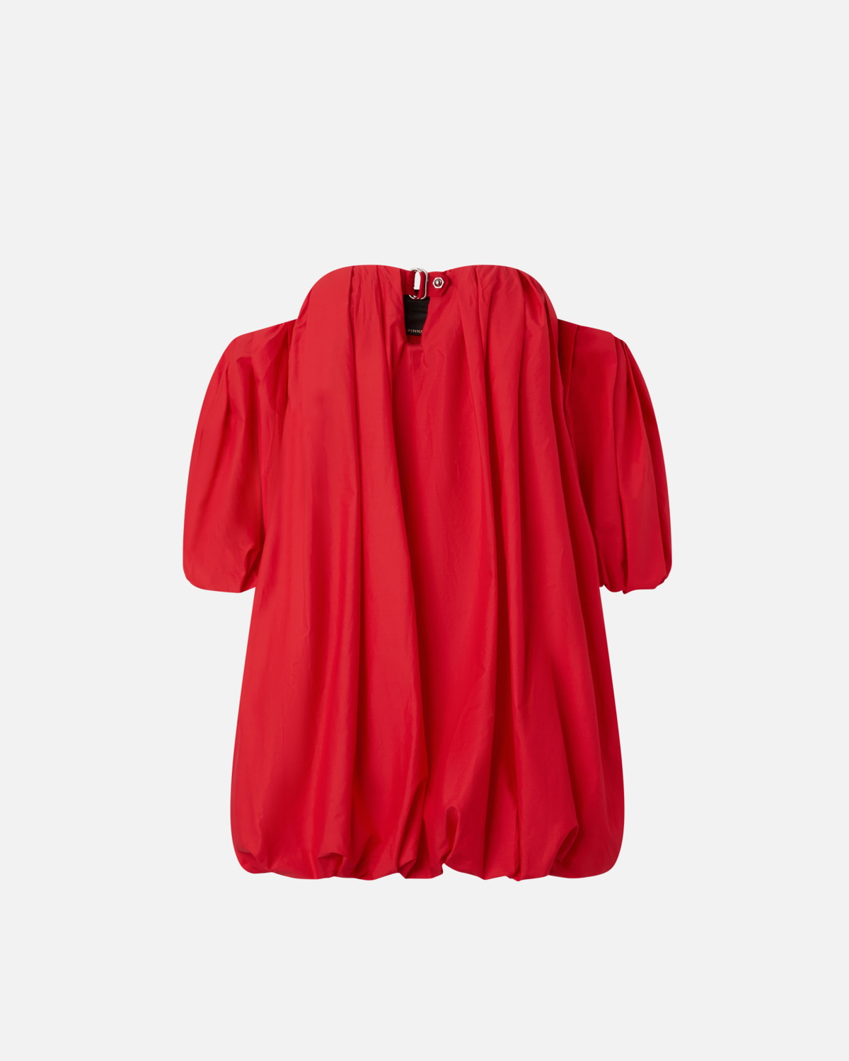 Pinko Poplin Balloon Mini Dress Salsa Red