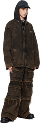 MISBHV Brown Ibiza Oversize Denim Cargo Pants