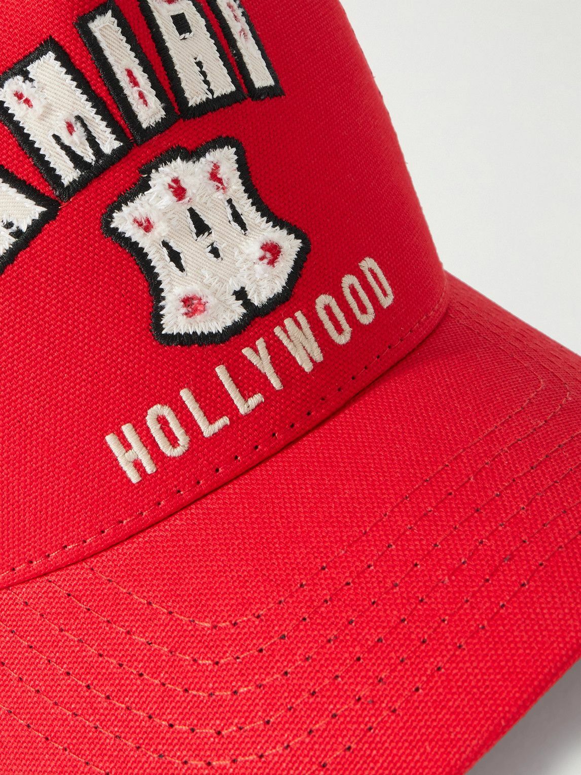 AMIRI - MA Hollywood Appliquéd Cotton-Twill and Mesh Baseball Cap