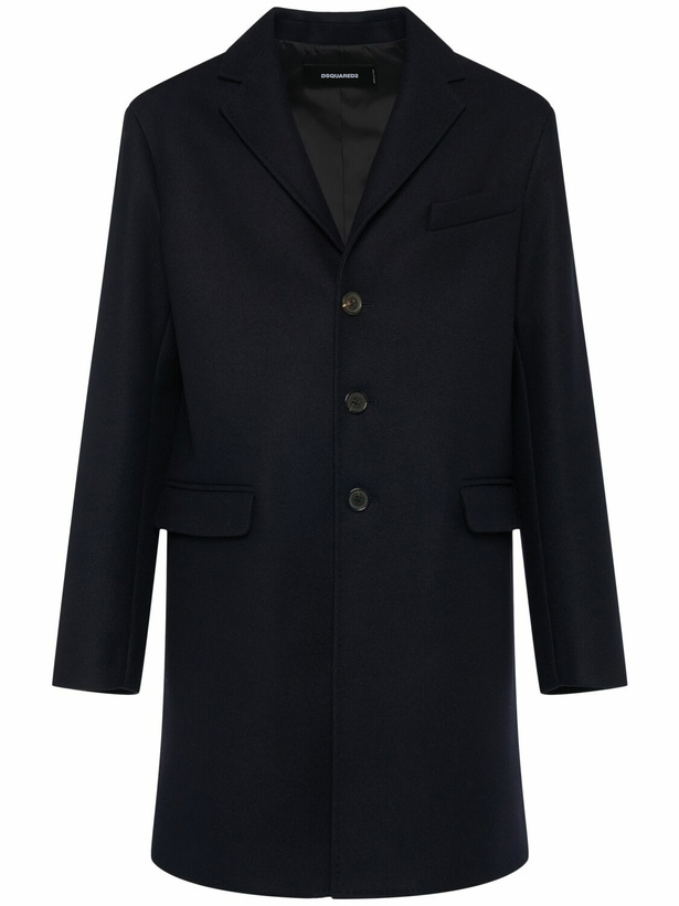 Photo: DSQUARED2 Felted Wool Blend Soft Shoulder Coat