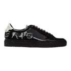 Givenchy Black Patent Reverse Logo Urban Street Sneakers