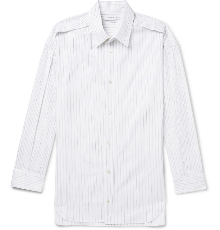 Photo: Deveaux - Striped Cotton Shirt - White